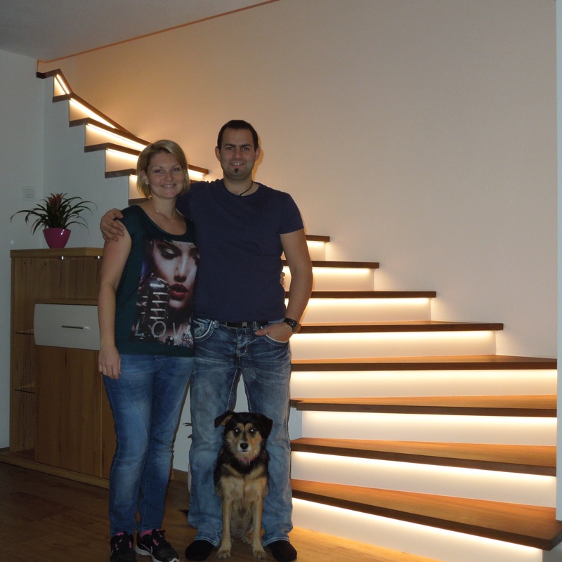 Referenzbild: Treppenstufen mit LED